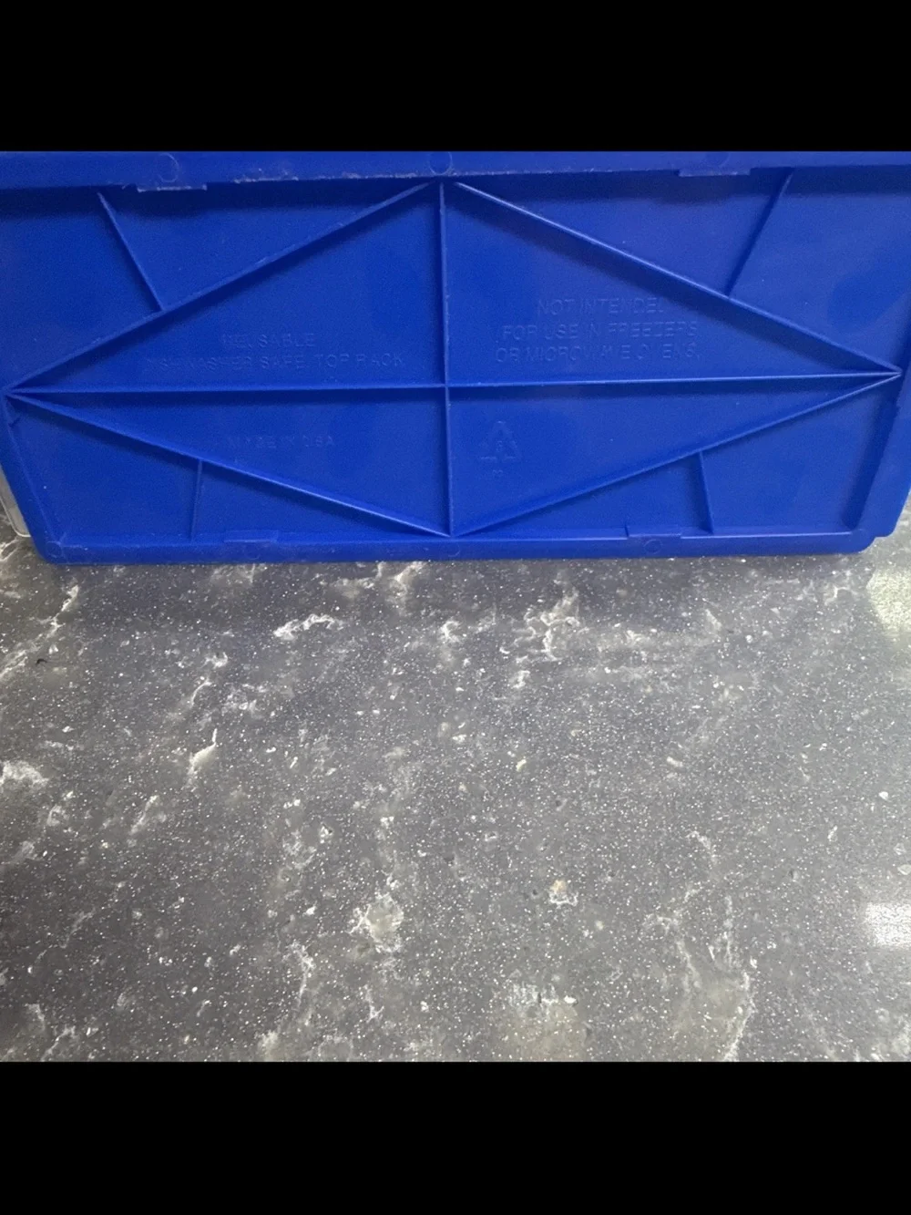 Vintage Velveeta keeper- Blue and Clear